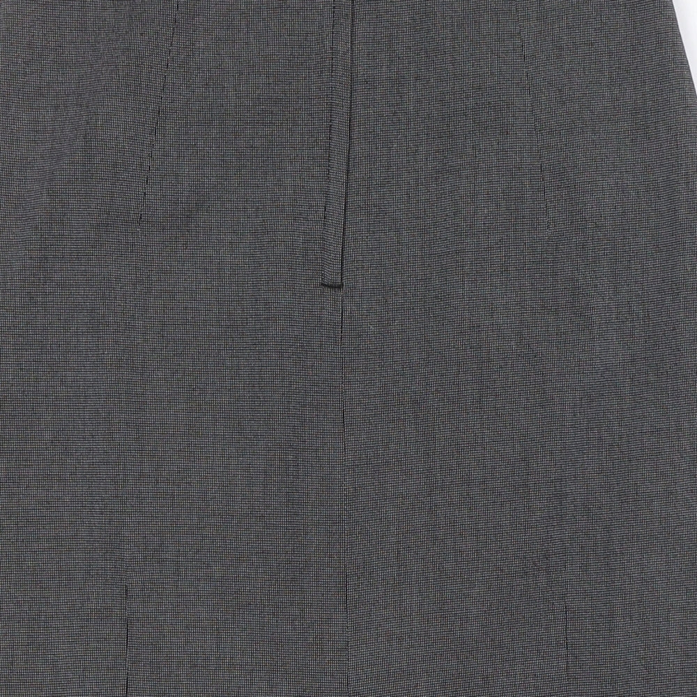H&M Womens Grey Polyester Straight & Pencil Skirt Size 10 Zip