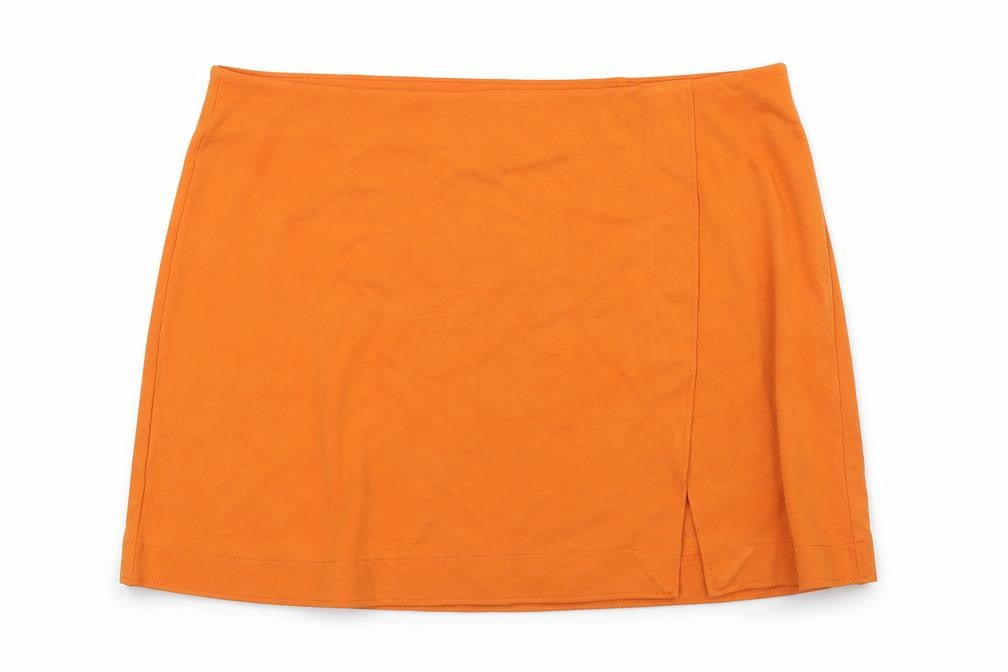 H&M Womens Orange Viscose A-Line Skirt Size XL