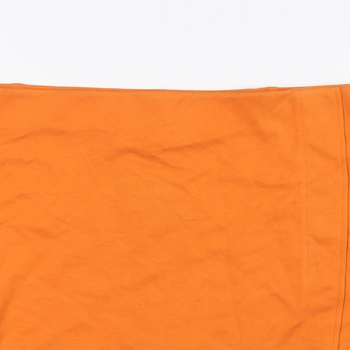 H&M Womens Orange Viscose A-Line Skirt Size XL