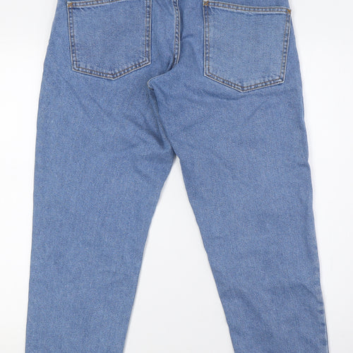 ASOS Mens Blue Cotton Straight Jeans Size 32 in L27 in Regular Zip