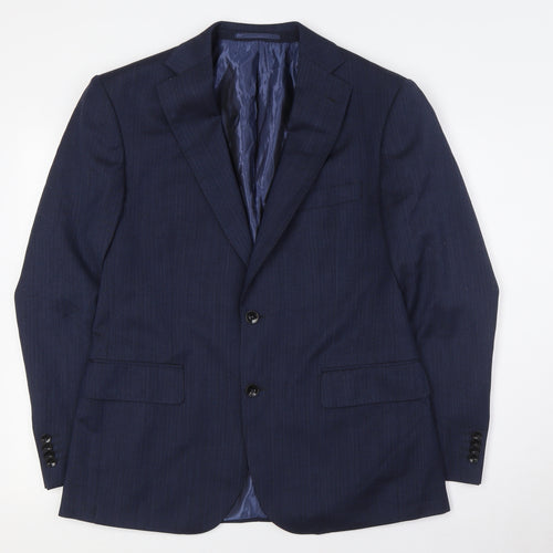 Marks and Spencer Mens Blue Wool Jacket Suit Jacket Size 38 Regular