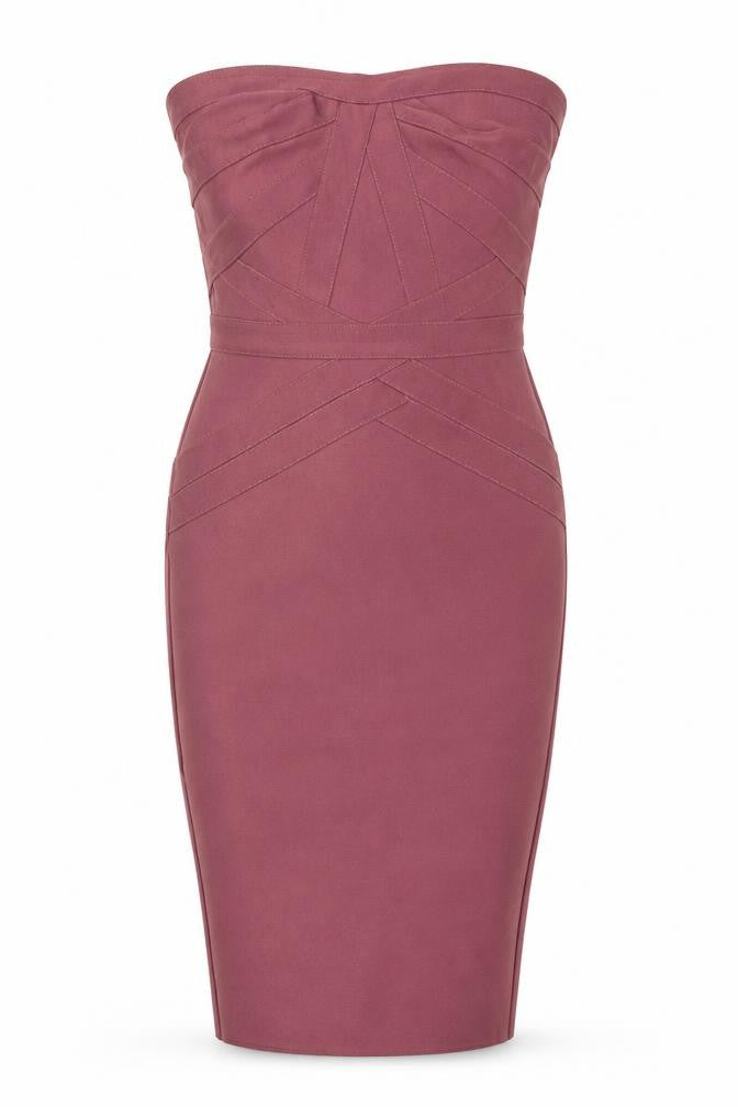 Lipsy Womens Pink Polyester Pencil Dress Size 8 Off the Shoulder Zip