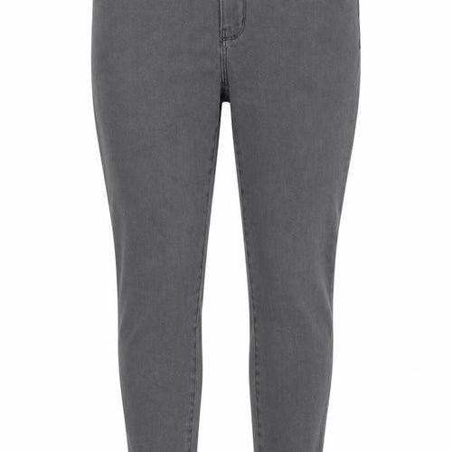 Denim & Co. Womens Grey Cotton Skinny Jeans Size 14 L28 in Regular Button