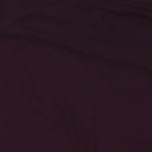 Dorothy Perkins Womens Purple Polyester Basic Button-Up Size 8 Mock Neck