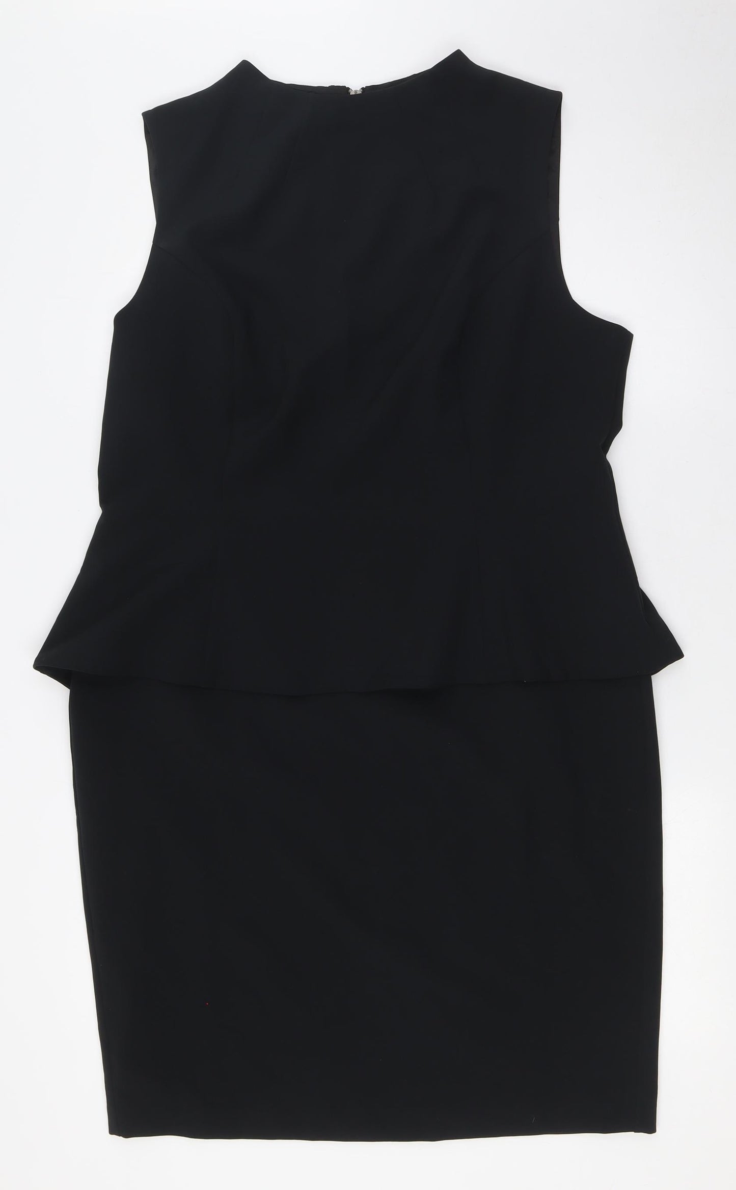 Very Womens Black Polyester A-Line Size 18 Round Neck Zip