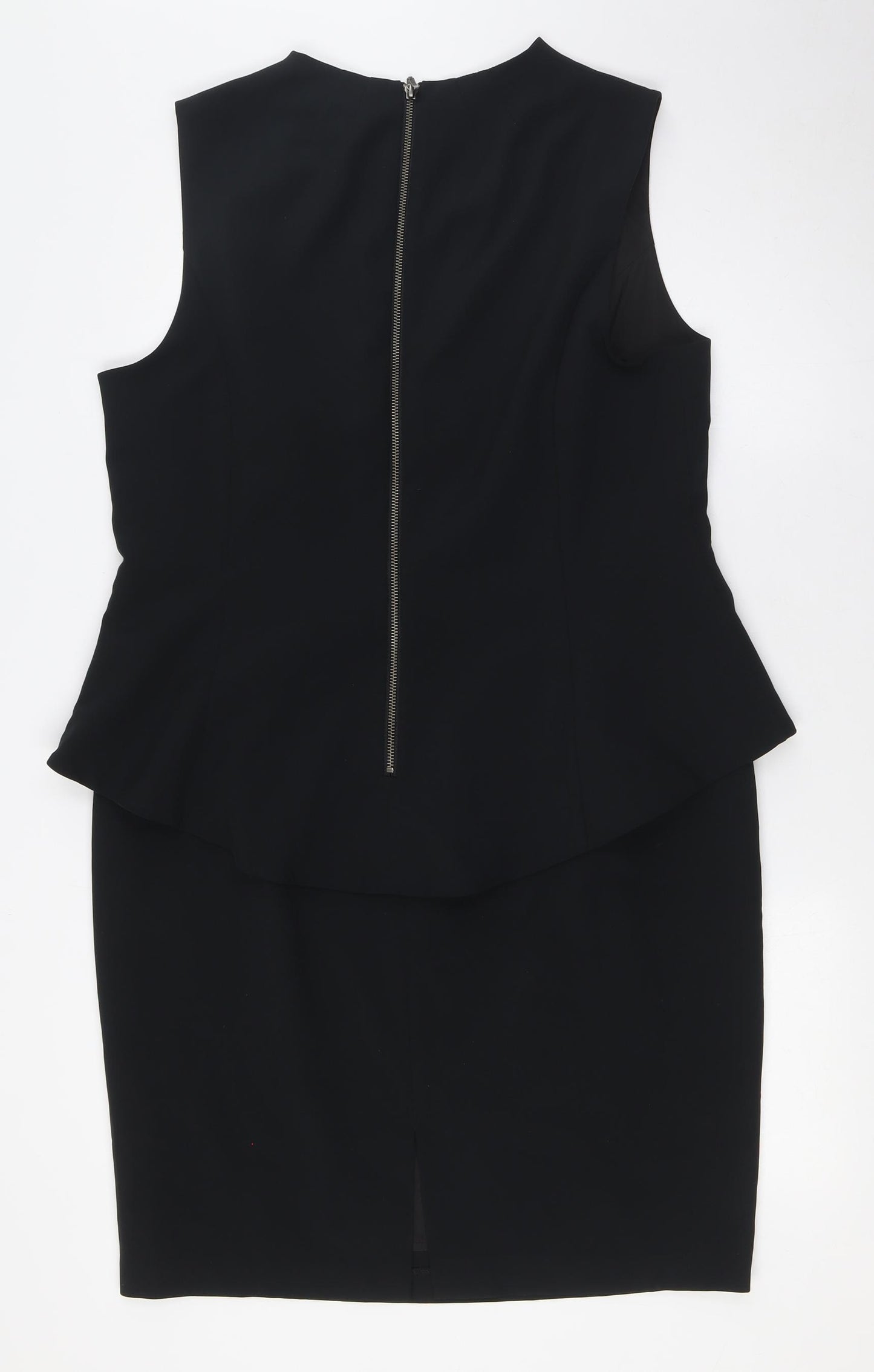 Very Womens Black Polyester A-Line Size 18 Round Neck Zip