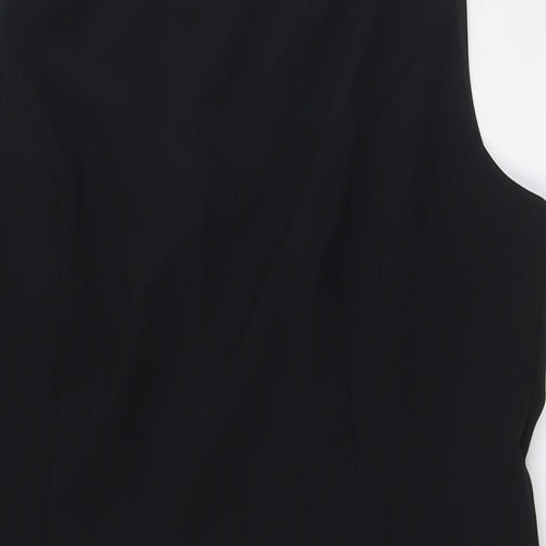 Very Womens Black Polyester A-Line Size 18 Round Neck Zip