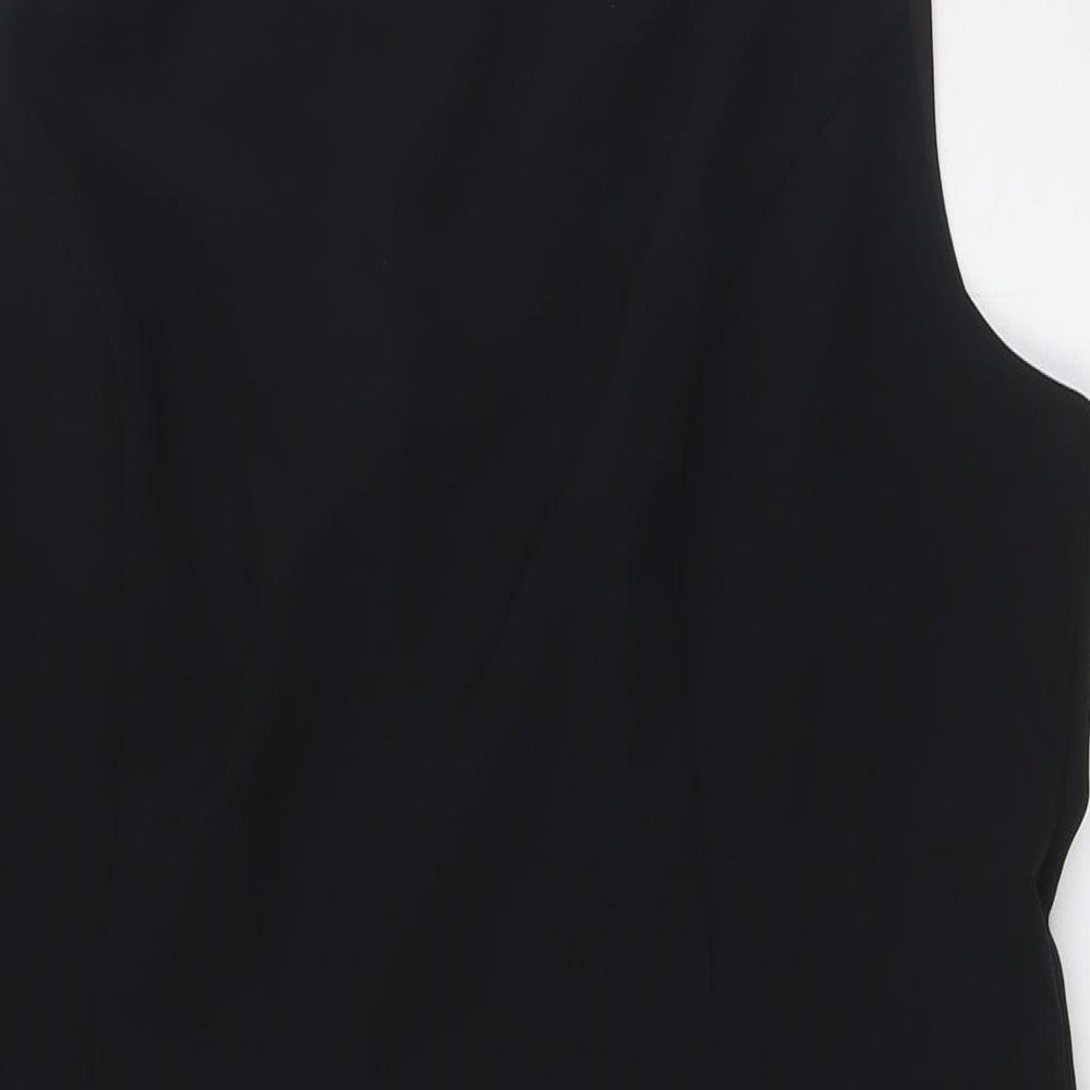 Very Womens Black Polyester A-Line Size 18 Round Neck Zip