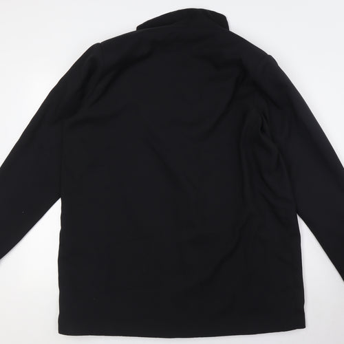PRETTYLITTLETHING Womens Black Jacket Size 16 Button - Shoulder Pads