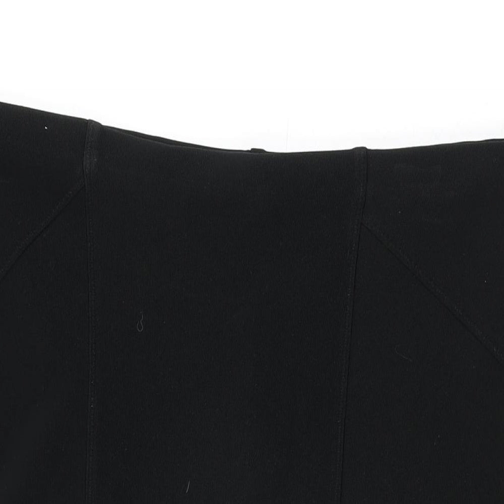 Marks and Spencer Womens Black Polyester Straight & Pencil Skirt Size 20