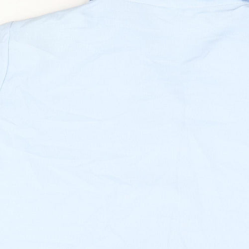 Emma Collection Womens Blue Polyester Basic Button-Up Size 18 Collared