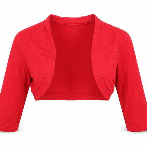 Marks and Spencer Womens Red Viscose Cropped T-Shirt Size 14 V-Neck