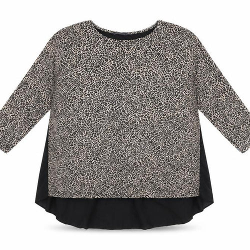 Marks and Spencer Womens Beige Animal Print Viscose Basic T-Shirt Size 10 Round Neck