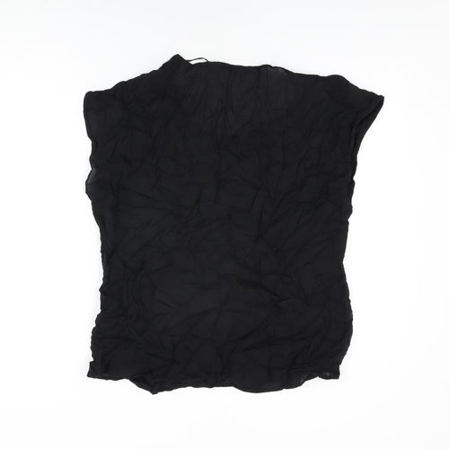 Sandwich Womens Black Viscose Basic T-Shirt Size 16 Round Neck