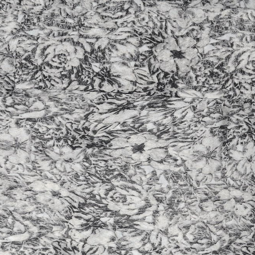 Ellos Womens Grey Floral Polyester Basic Button-Up Size 32 Round Neck