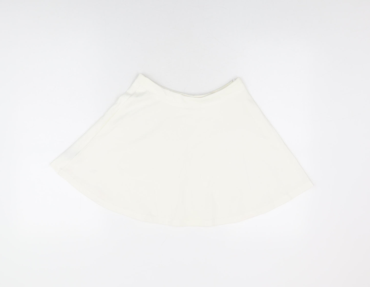 Cider Womens White Polyester Skater Skirt Size XS Zip