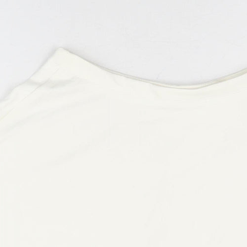 Cider Womens White Polyester Skater Skirt Size XS Zip