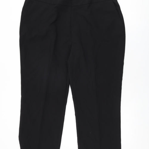 Bonmarché Womens Black Polyester Trousers Size 18 L25 in Regular