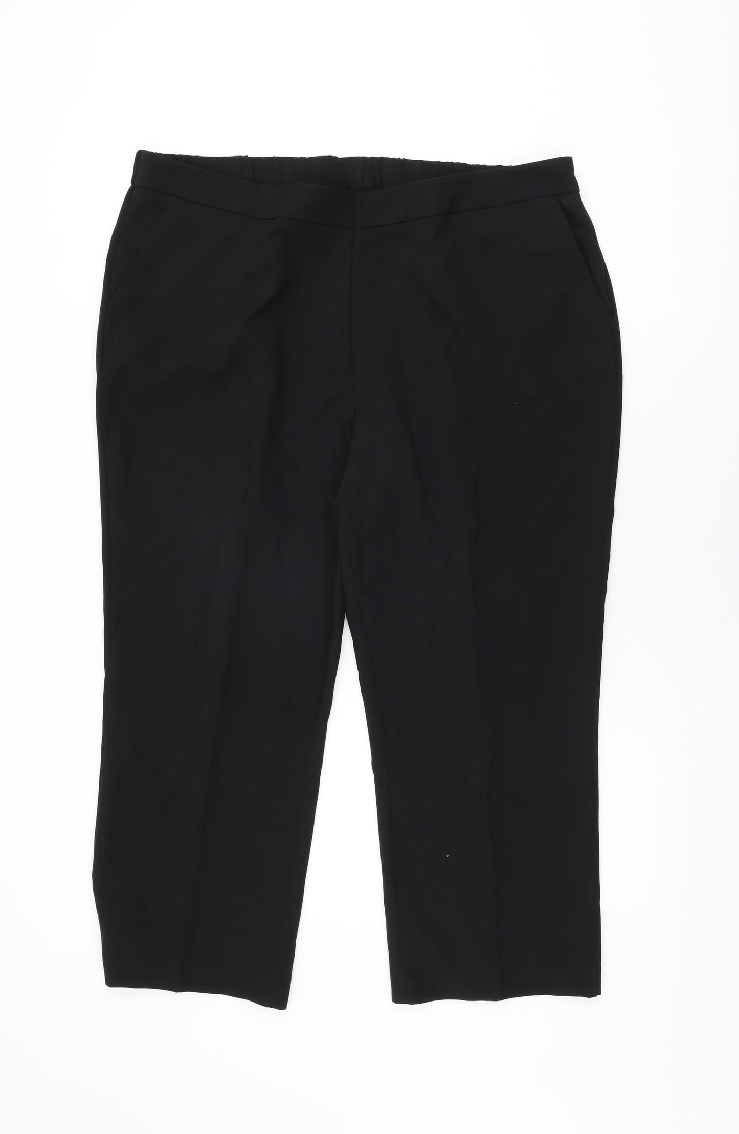 Bonmarché Womens Black Polyester Trousers Size 18 L25 in Regular