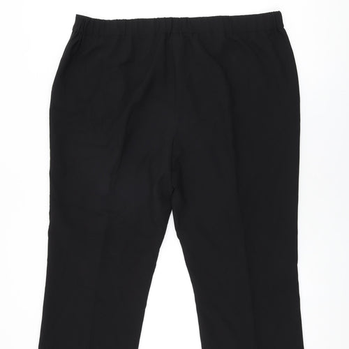 Bonmarché Womens Black Polyester Trousers Size 18 L25 in Regular