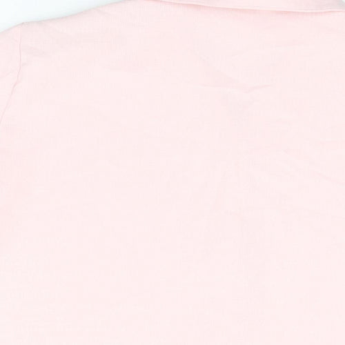 Emma Collection Womens Pink Polyester Basic Button-Up Size 18 Collared