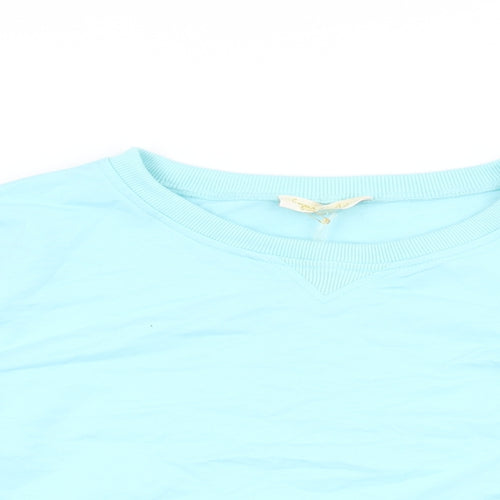 Emma & Ashley Womens Blue Cotton Pullover Sweatshirt Size L Pullover