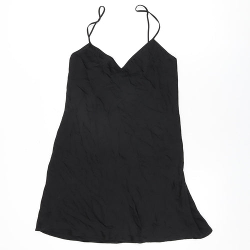 Zara Womens Black Polyester Shift Size S V-Neck Pullover