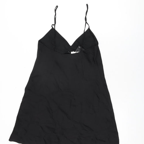 Zara Womens Black Polyester Shift Size S V-Neck Pullover