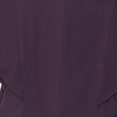 Capsule Womens Purple Polyester Shift Size 18 Round Neck Zip
