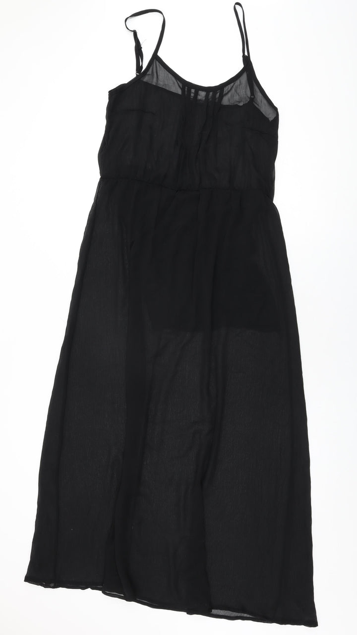 Brandy Melville Womens Black Polyester Maxi One Size Round Neck Pullover