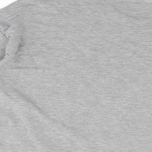 Cable & Gauge Womens Grey Polyester Basic T-Shirt Size M Round Neck