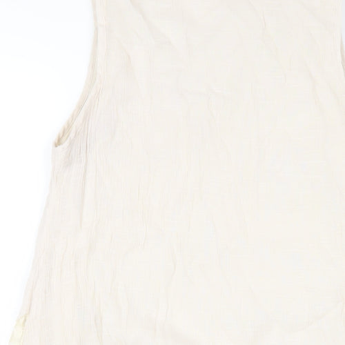 Apricot Womens Beige Viscose Tank Dress Size 14 Round Neck Pullover