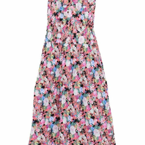 Boohoo Womens Pink Floral Viscose A-Line Size L Off the Shoulder Pullover