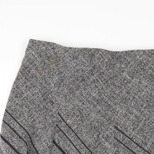 Marks and Spencer Womens Grey Polyester A-Line Skirt Size 14