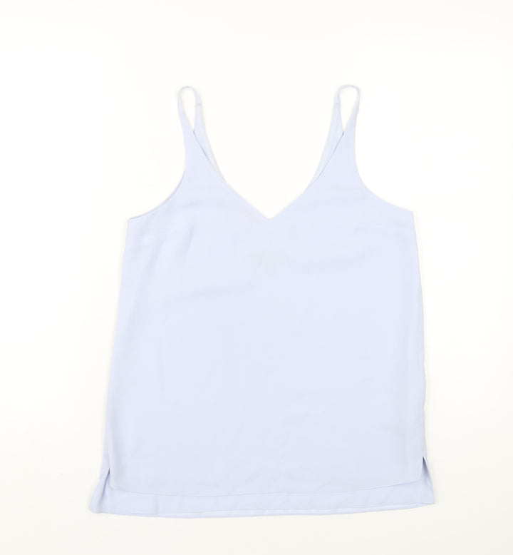 Topshop Womens Blue Polyester Camisole Tank Size 8 V-Neck