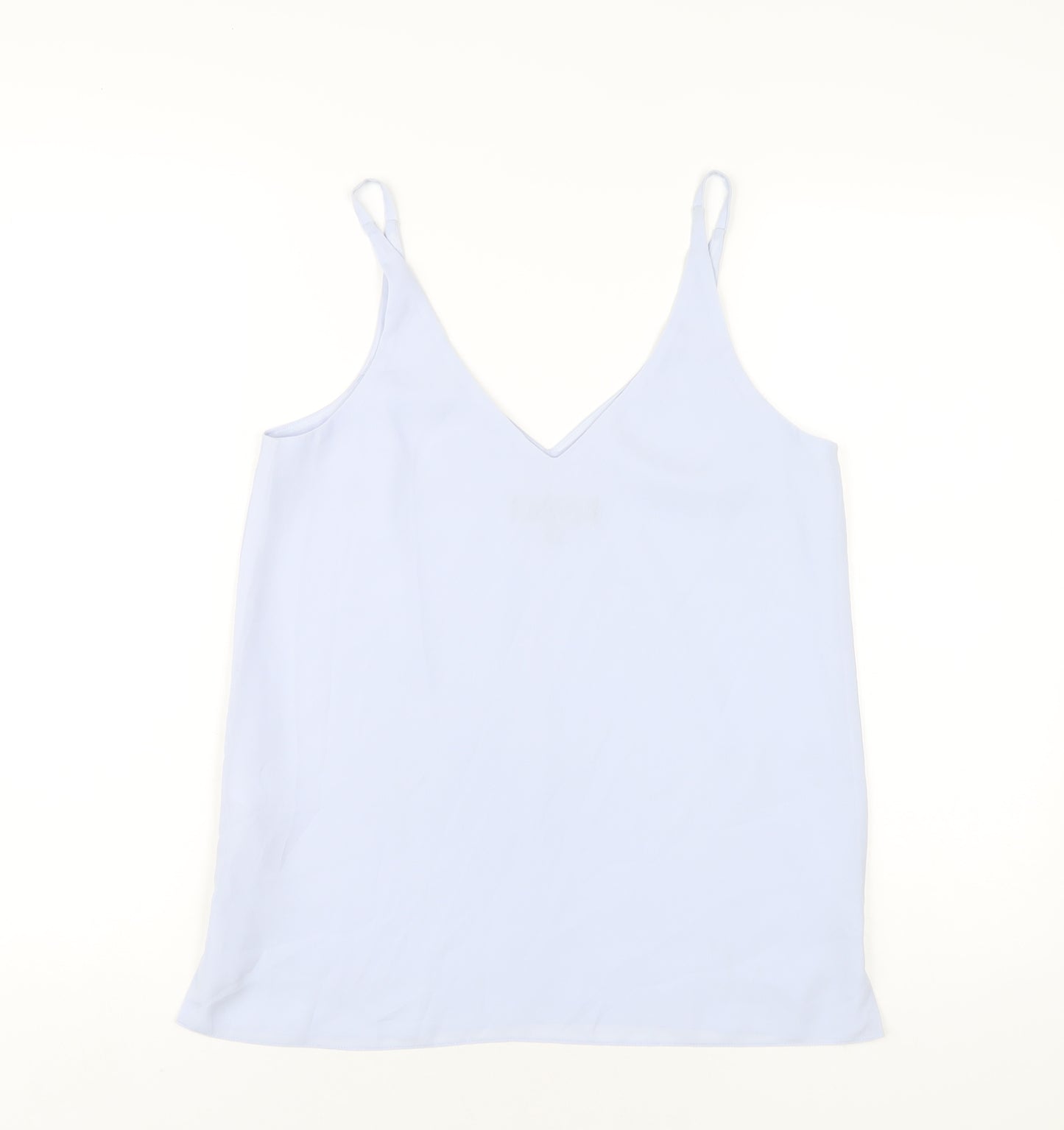Topshop Womens Blue Polyester Camisole Tank Size 8 V-Neck