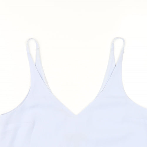 Topshop Womens Blue Polyester Camisole Tank Size 8 V-Neck