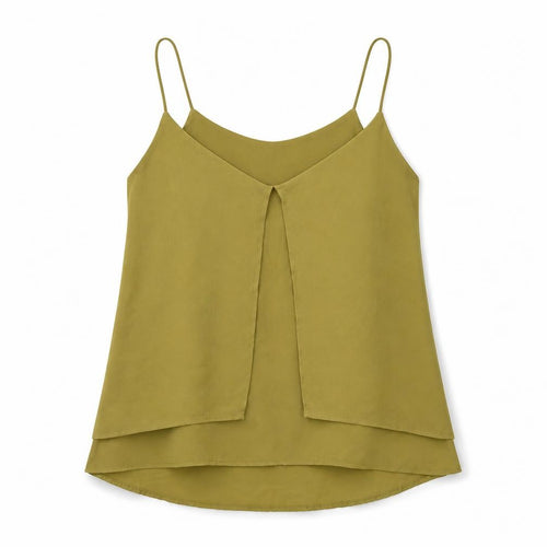 H&M Womens Green Polyester Camisole T-Shirt Size 14 V-Neck