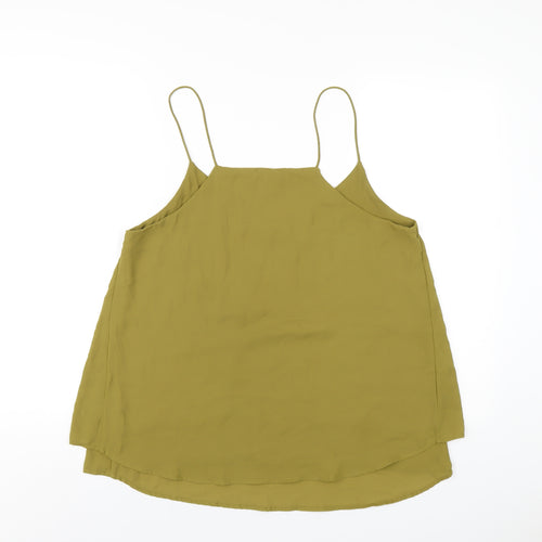 H&M Womens Green Polyester Camisole T-Shirt Size 14 V-Neck