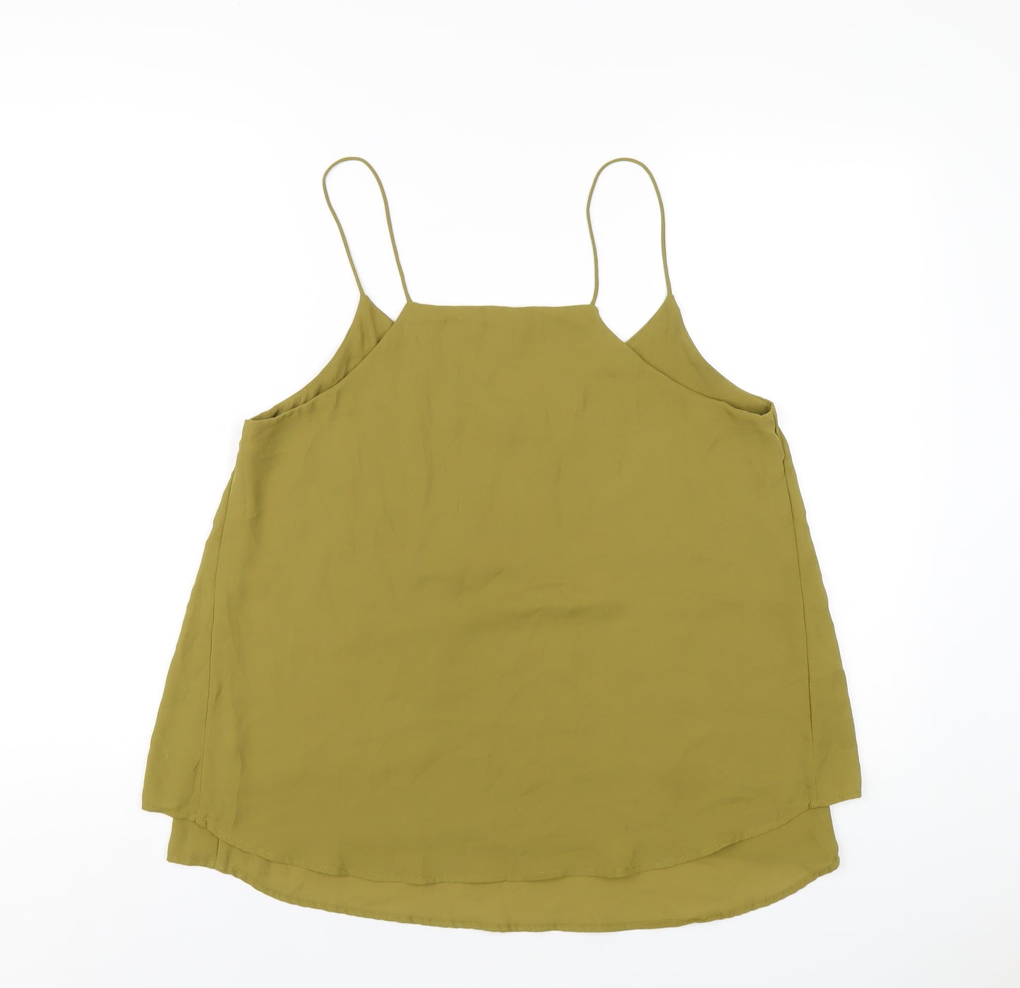 H&M Womens Green Polyester Camisole T-Shirt Size 14 V-Neck