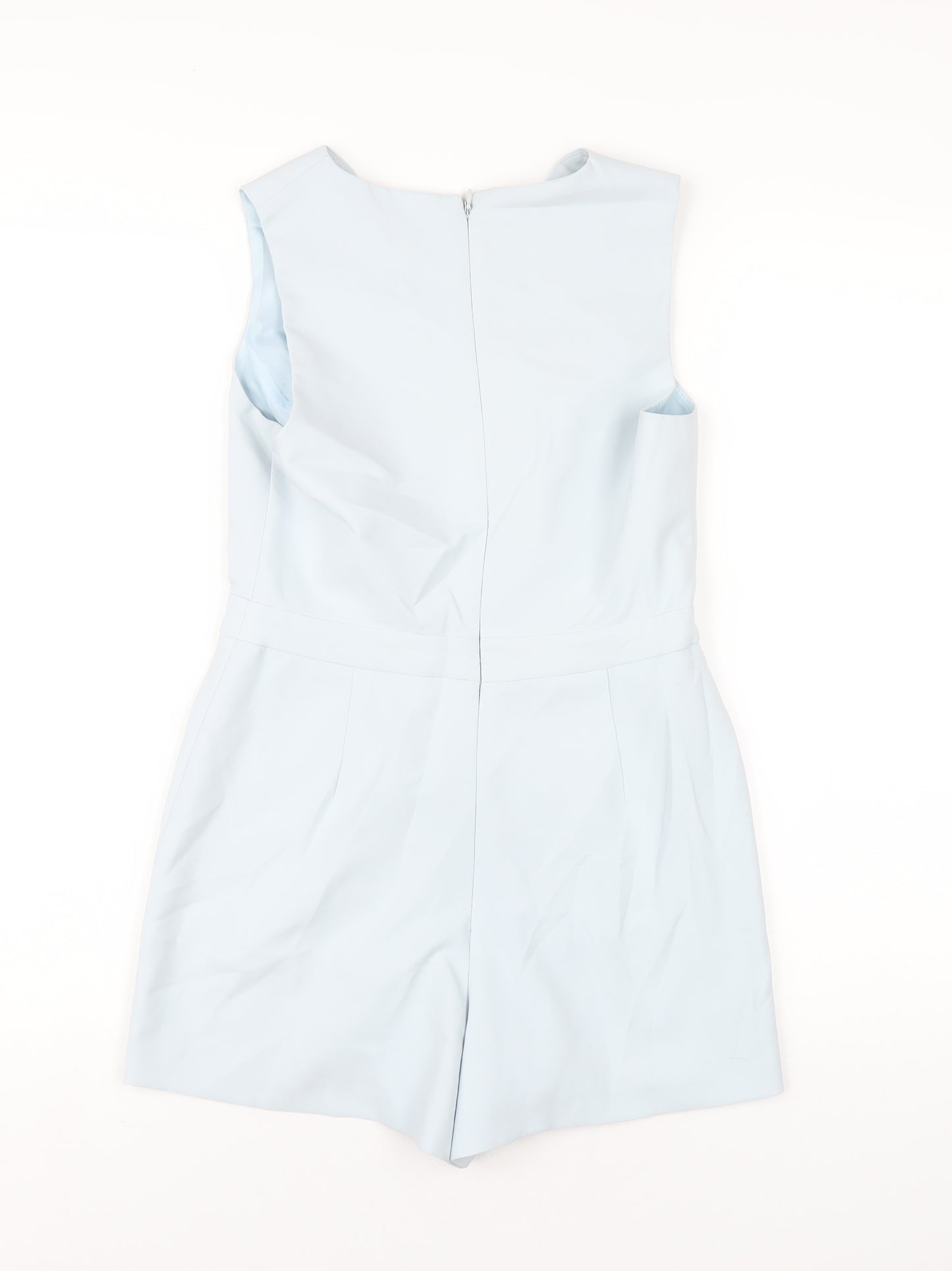 Miss Selfridge Womens Blue Polyester Playsuit One-Piece Size 8 Zip