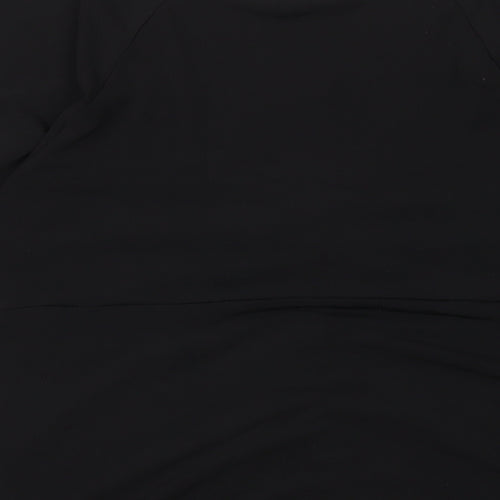 Dorothy Perkins Womens Black Polyester Basic T-Shirt Size 12 V-Neck