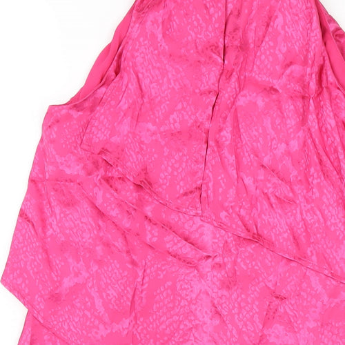 Julien Macdonald Womens Pink Polyester Camisole T-Shirt Size 12 Square Neck