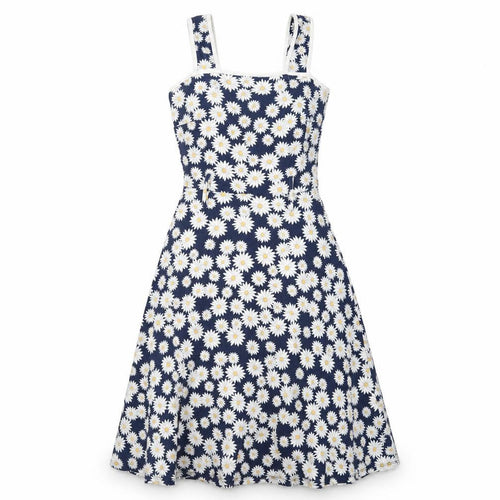 Dorothy Perkins Womens Blue Floral Cotton A-Line Size 6 Square Neck Pullover