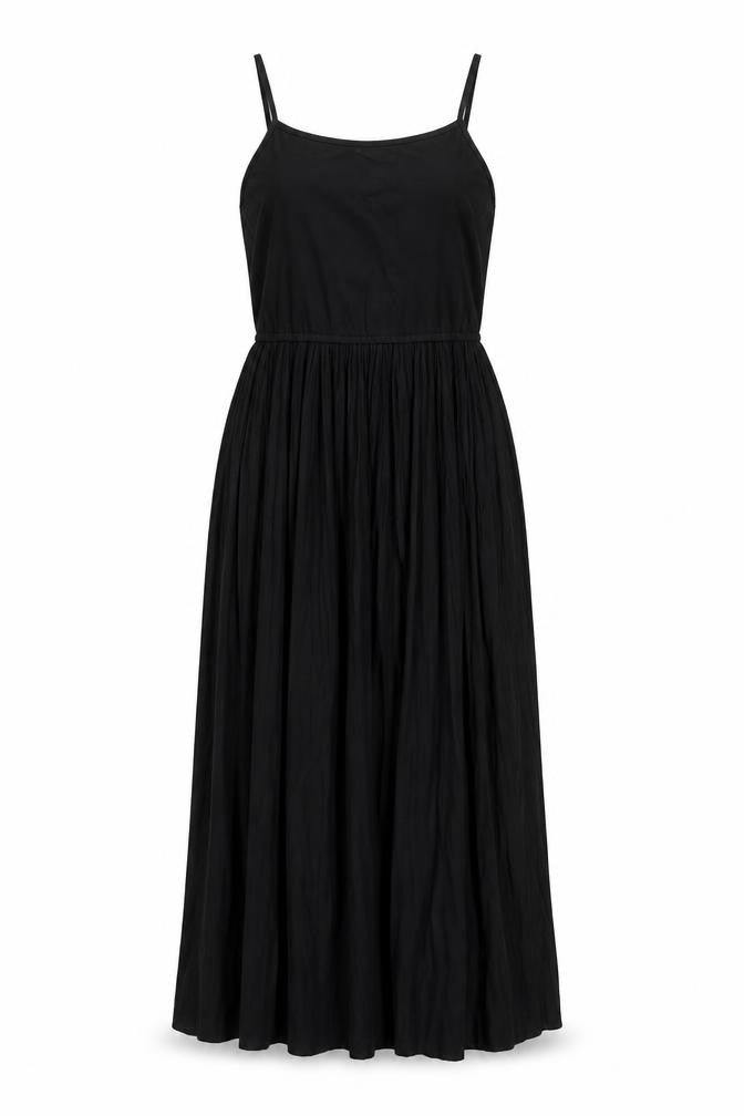 Front view of New Look women’s black striped polyester a-line, size UK 12, square neck pullover