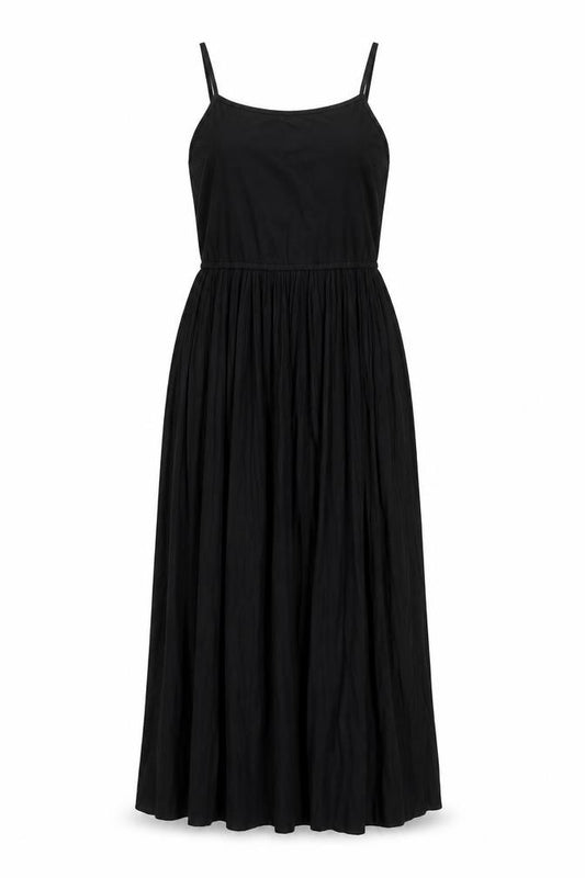Front view of New Look women’s black striped polyester a-line, size UK 12, square neck pullover