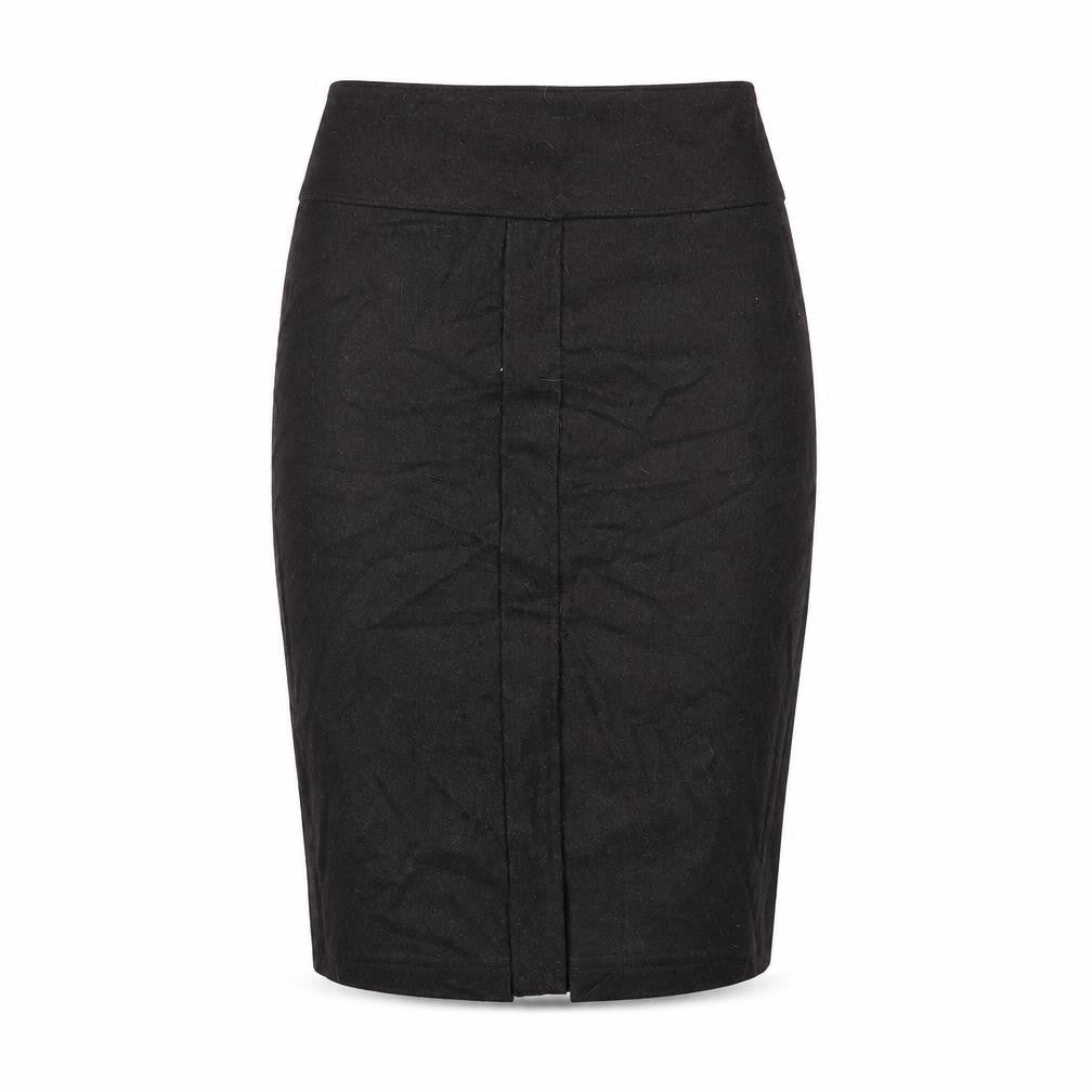 Zara Womens Brown Wool Straight & Pencil Skirt Size L Zip
