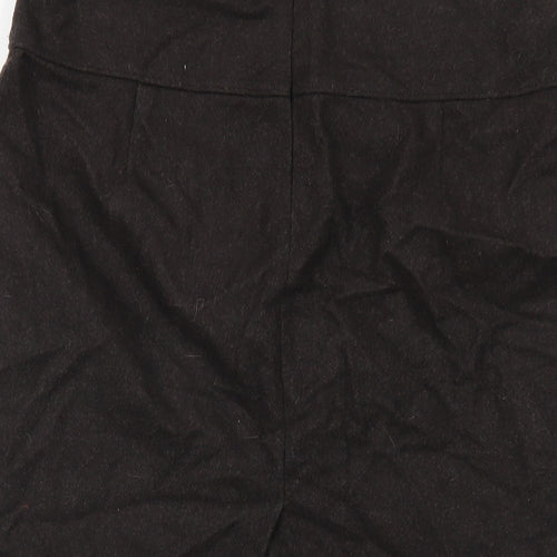 Zara Womens Brown Wool Straight & Pencil Skirt Size L Zip