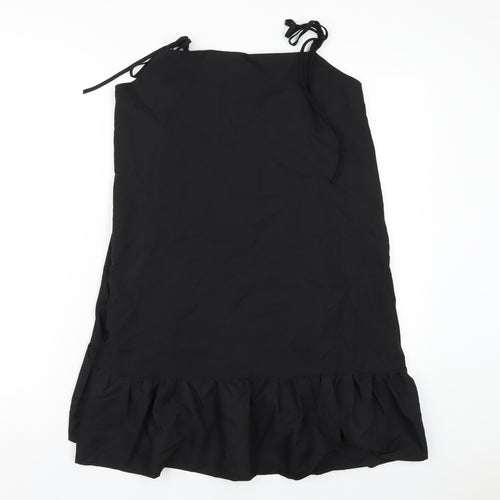 Boohoo Womens Black Polyester A-Line Size 14 Square Neck Pullover