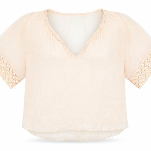 Saint Tropez Clothing Womens Pink Cotton Basic T-Shirt Size M V-Neck